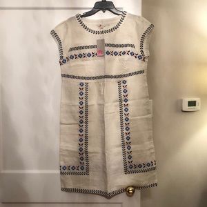 Boden Dora embroidered linen dress